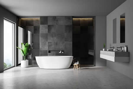Sparkling bathroom in a Chicago high-rise after professional deep cleaning